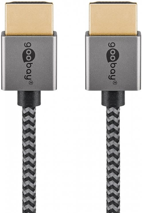 Imagine Cablu Slim High Speed HDMI 8K60Hz T-T 0.5m brodat, Goobay G75756